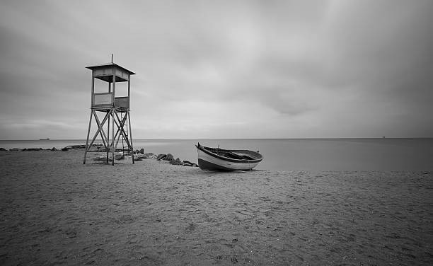 Lifeguard and long exposure sunset ..